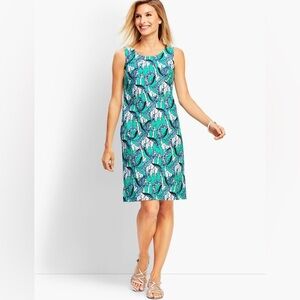Talbots Sleeveless Giraffe-Print Shift Dress
